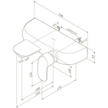 Смеситель для ванны Am.Pm Sensation F3010000