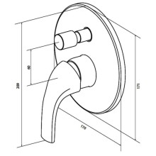 Смеситель для ванны Am.Pm Sense F7585000