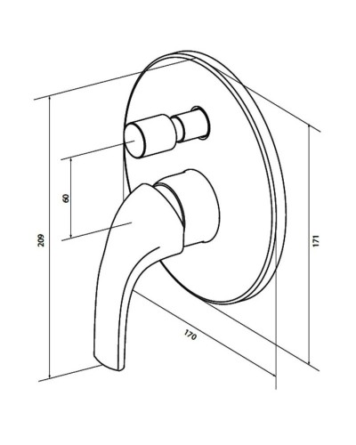 Смеситель для ванны Am.Pm Sense F7585000