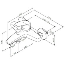Смеситель для ванны Am.Pm Gem F9010000