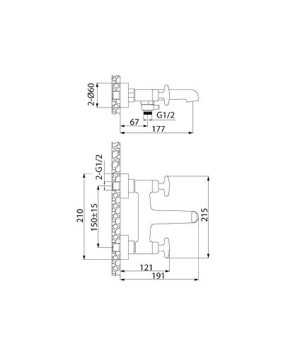 Смеситель для ванны Iddis Acros ACRSB02i02WA Хром