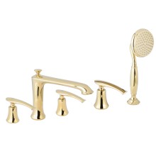 Смеситель на борт ванны с душем AltroBagno Beatrice 020103 Or