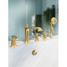 Смеситель на борт ванны с душем AltroBagno Beatrice 020103 Or