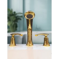 Смеситель на борт ванны с душем AltroBagno Beatrice 020103 Or