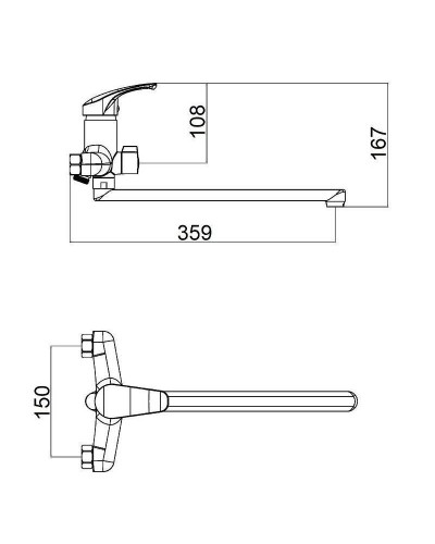 Смеситель для ванны Orange P01-211cr универсальный Хром