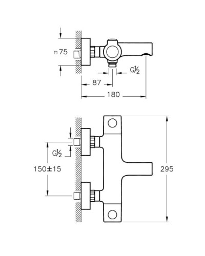 Термостат для ванны Vitra AquaHeat A47157EXP
