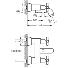 Смеситель для ванны Vitra Juno A40868EXP