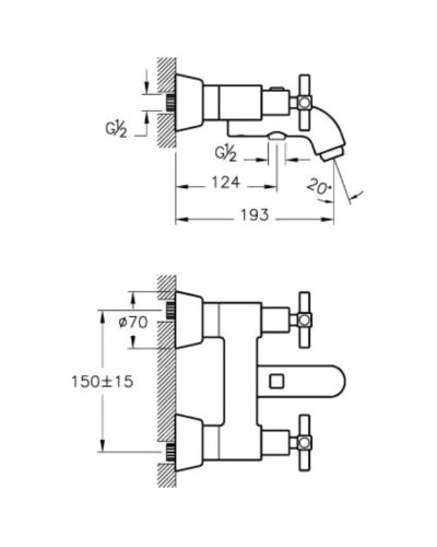 Смеситель для ванны Vitra Juno A40868EXP