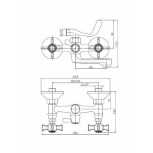 Смеситель для ванны Haiba HB3024 Хром
