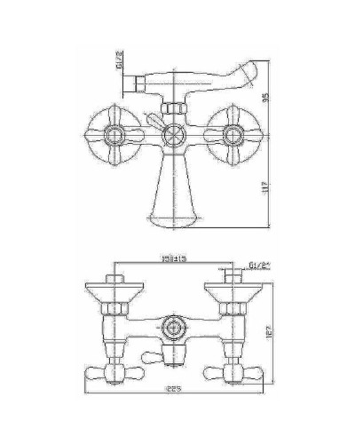Смеситель для ванны Haiba HB3125 Хром