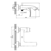 Смеситель для ванны Orange Astin M21-100cr