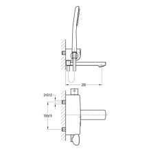Термостат для ванны Cezares GLOBO-F-VD-TB-01