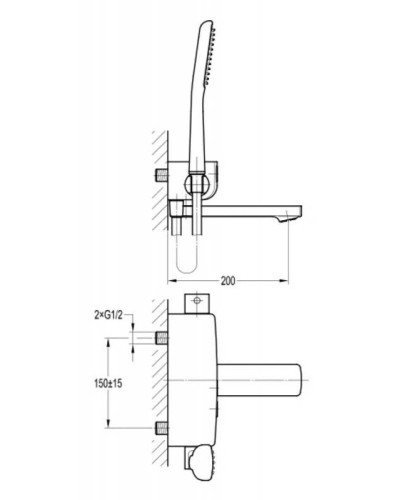 Термостат для ванны Cezares GLOBO-F-VD-TB-01