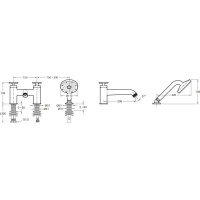 Смеситель на борт ванны Jacob Delafon Nouvelle Vague E78343-CAT