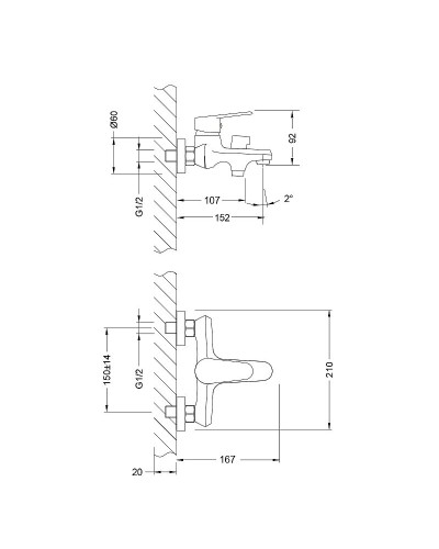 Смеситель для ванны Lemark Point LM0314C Хром