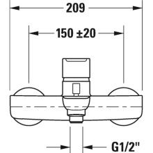 Смеситель для ванны Duravit B.1 B15230000010