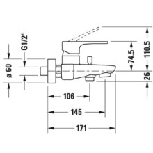 Смеситель для ванны Duravit B.1 B15230000010