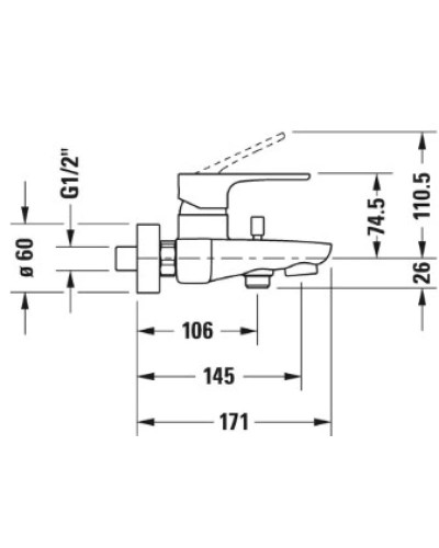 Смеситель для ванны Duravit B.1 B15230000010