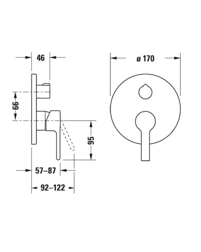 Смеситель для ванны Duravit B.2 B24210012010