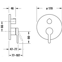 Смеситель для ванны Duravit C.1 C14210012010