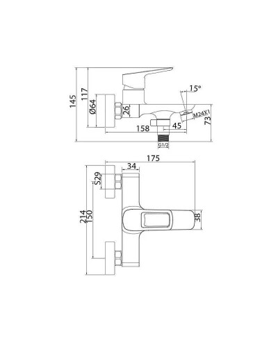 Смеситель для ванны Iddis Spin SPISB02i02WA Хром
