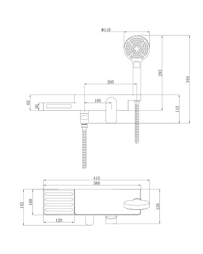 Смеситель для ванны Lemark Unibox LM6914CW Хром