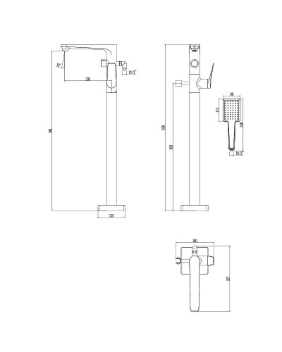 Смеситель для ванны Lemark Bronx LM3744GM Графит