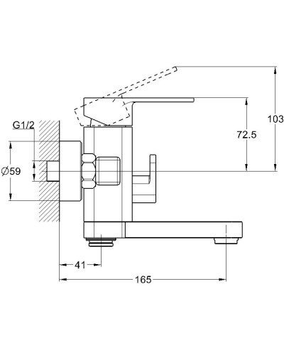 Смеситель для ванны G.Lauf NEB3-A123KH