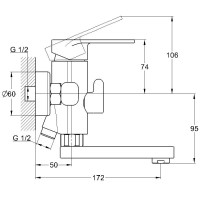 Смеситель для ванны G.Lauf NOB3-A128
