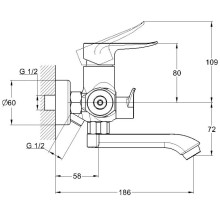 Смеситель для ванны G.Lauf GOB3-A134