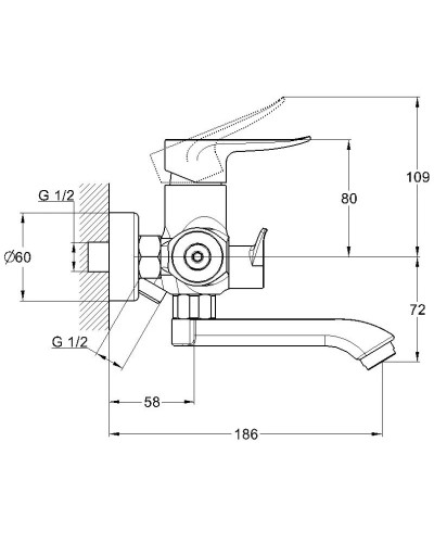 Смеситель для ванны G.Lauf GOB3-A134