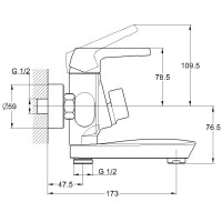 Смеситель для ванны G.Lauf LEF3-A232