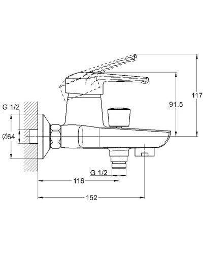 Смеситель для ванны G.Lauf LWZ3-A182