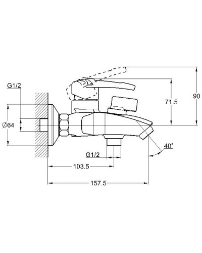 Смеситель для ванны G.Lauf LWF3-A113