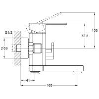 Смеситель для ванны G.Lauf GOR3-A058