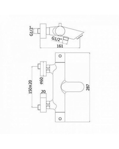 Смеситель для ванны Paffoni Light LIQ022HGSP Золото медовое брашированное
