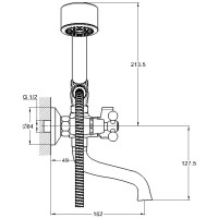 Смеситель для ванны G.Lauf QSL3-A827