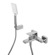 Смеситель для ванны и душа в комплекте с ручным душем, шлангом и держателем BelBagno ARDENTE-VASM-CRM