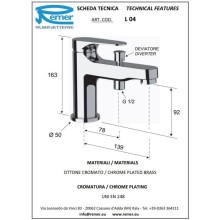 Смеситель на борт ванны Remer Class Line L04