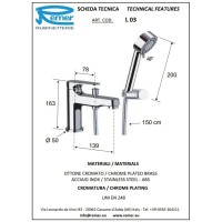 Смеситель на борт ванны Remer Class Line L03