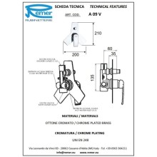 Смеситель для ванны Remer Atmos A09V