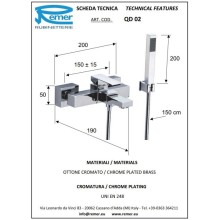 Смеситель для ванны Remer Q-Design QD02