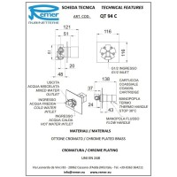 Термостат для ванны Remer Qubika QT94C