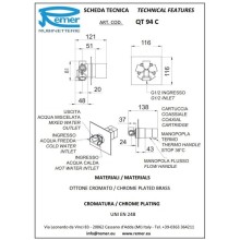 Термостат для ванны Remer Qubika QT94C