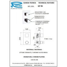 Термостат для ванны Remer Qubika QT95