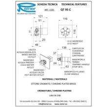 Термостат для ванны Remer Qubika QT95C