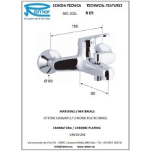 Смеситель для ванны Remer Remix R05