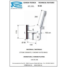Смеситель на борт ванны Remer Minimal N03