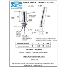 Смеситель на борт ванны Remer Minimal N27
