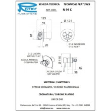 Смеситель для ванны Remer Minimal N94C